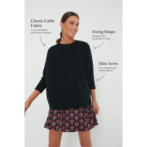 ✨Tnuck Sport Black Quilted Crewneck Sz XL/XXL Pullover✨ - Picture 8 of 12